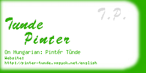 tunde pinter business card