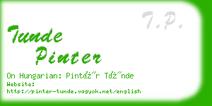 tunde pinter business card